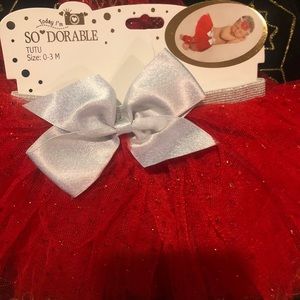 Red Tulle Tutu Sparkles Photo Shoot Valentine 0-3M